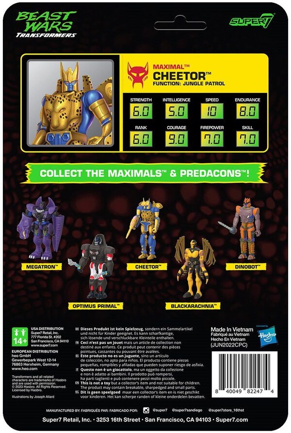 Image Of Cheetor Beast Wars Super7 Reaction Figure  (8 of 21)